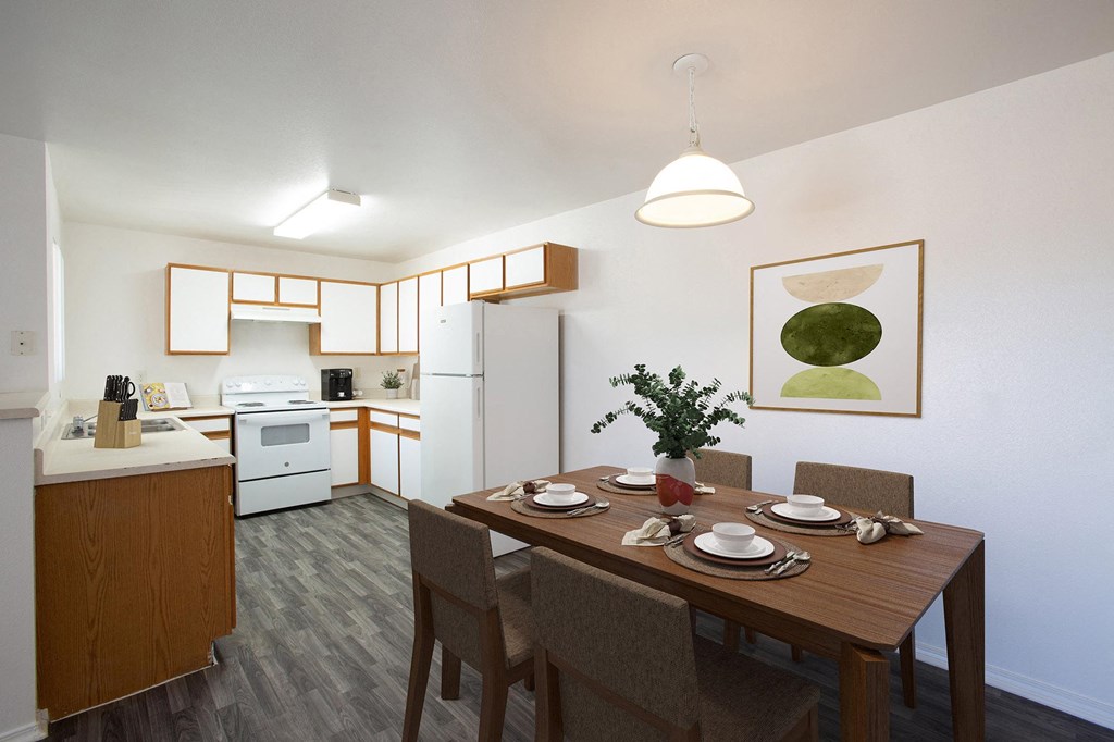 Dining Area 3 Bedroom Floorplan at Aspen Ridge Apartments in Albuquerque New Mexico